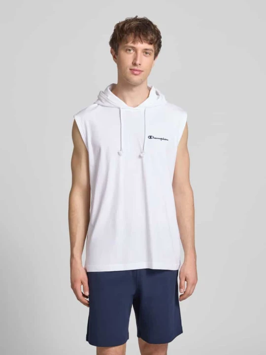 Zdjęcie produktu Bluza z kapturem z wyhaftowanym logo Champion Biały
