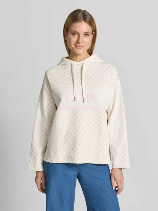 Zdjęcie produktu Bluza z kapturem z wyhaftowanym logo model „Tareli” JOOP! Jasnoróżowy