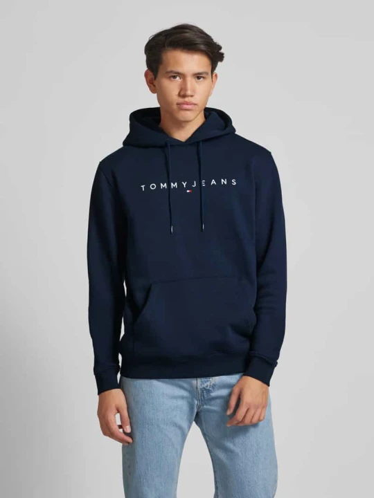 Zdjęcie produktu Bluza z kapturem z wyhaftowanym logo Tommy Jeans Granatowy