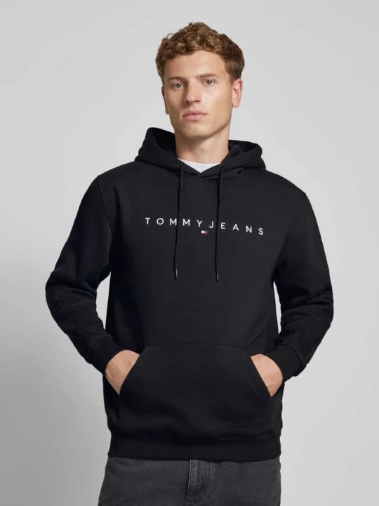 Zdjęcie produktu Bluza z kapturem z wyhaftowanym logo Tommy Jeans Czarny