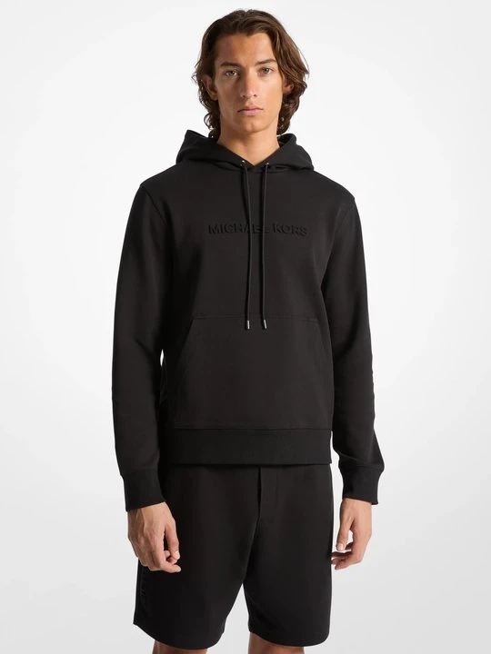 Zdjęcie produktu Bluza z kapturem z wytłoczonym logo z mieszanki bawełny Michael Kors CZARNY (Czarny)