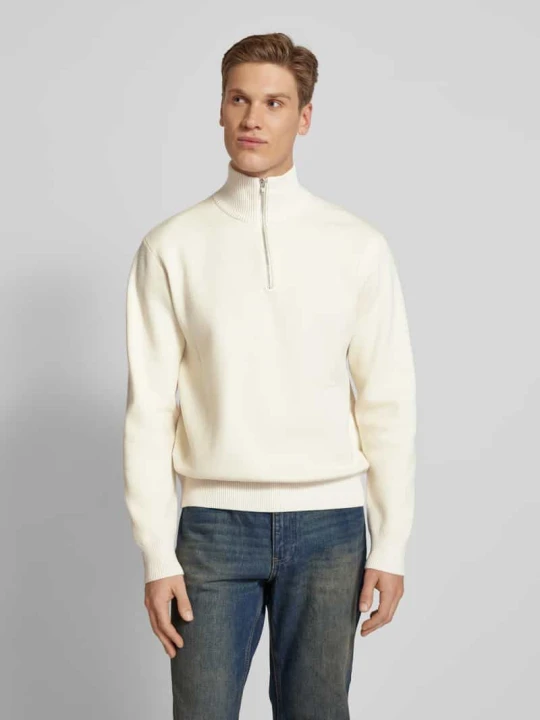 Zdjęcie produktu Bluza z kołnierzem i stójką model ‘VESTERBRO’ Jack&Jones Złamany biały