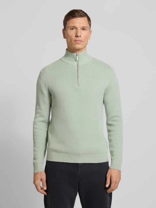 Zdjęcie produktu Bluza z kołnierzem o kroju regular fit z czystej bawełny ekologicznej model ‘DANE’ Selected Homme Limonkowy