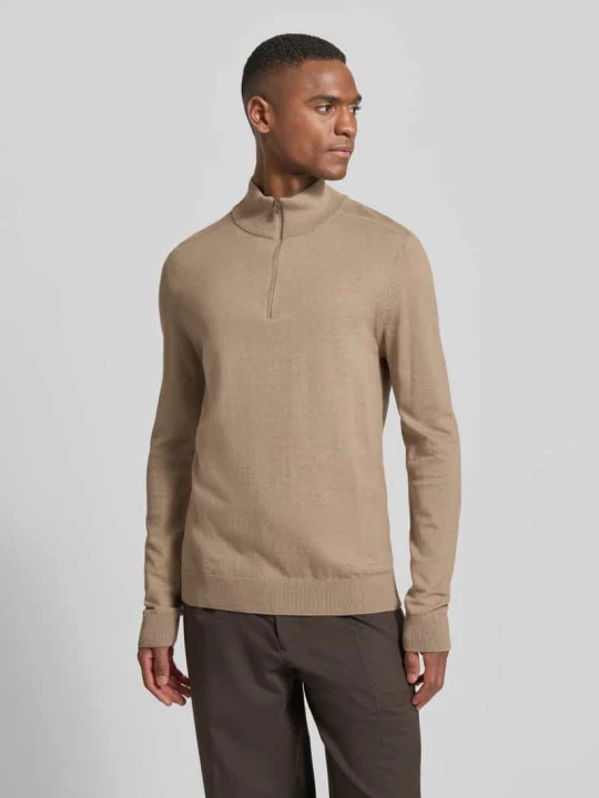 Zdjęcie produktu Bluza z kołnierzem o kroju regular fit z czystej bawełny model ‘BERG’ Selected