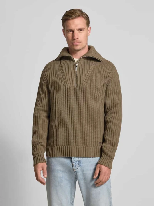 Zdjęcie produktu Bluza z kołnierzem o kroju regular fit z czystej bawełny model ‘SRIGG’ Hugo