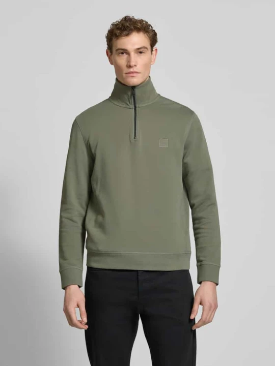 Zdjęcie produktu Krój regular fit troyer z czystej Bawełna Model 'TERRY' Boss Miętowy