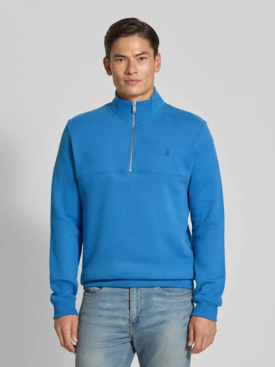 Zdjęcie produktu Bluza z kołnierzem o kroju regular fit z czystej bawełny model ‘WAARLO’ ARMEDANGELS Królewski niebieski