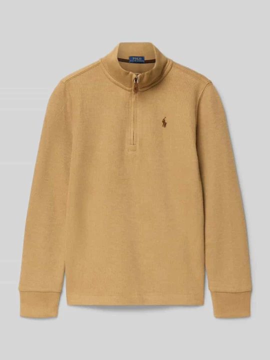 Zdjęcie produktu Bluza z kołnierzem o kroju regular fit z czystej bawełny Polo Ralph Lauren Camel