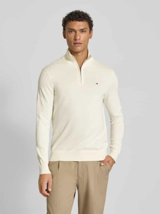 Zdjęcie produktu Bluza z kołnierzem o kroju regular fit z czystej bawełny Tommy Hilfiger Écru