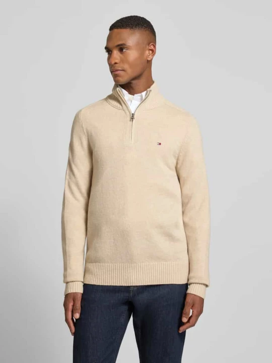 Zdjęcie produktu Bluza z kołnierzem o kroju regular fit z czystej wełny Tommy Hilfiger Złamany biały