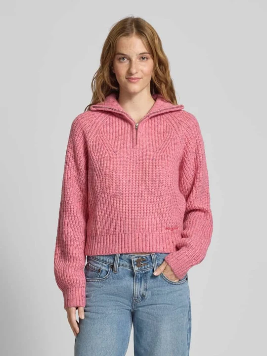 Zdjęcie produktu Bluza z kołnierzem o kroju regular fit z dodatkiem wełny model ‘NEP’ Tommy Jeans Różowy
