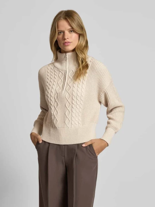 Zdjęcie produktu Bluza z kołnierzem o kroju regular fit z mieszanki bawełny model ‘DORITTA’ Only Złamany biały