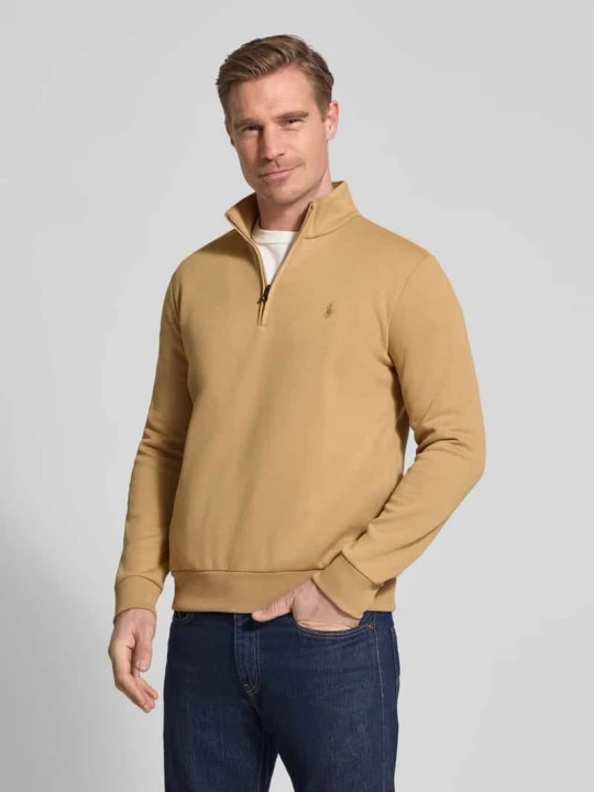 Zdjęcie produktu Troyer o kroju regular fit z mieszanki bawełny Polo Ralph Lauren Camel
