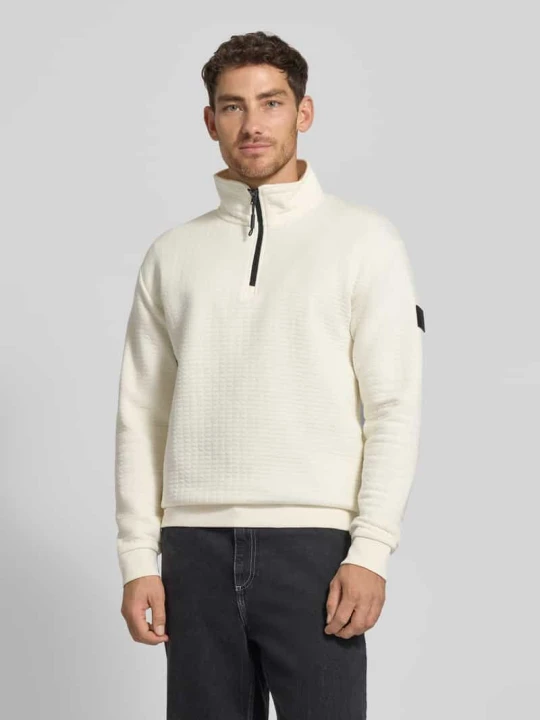 Zdjęcie produktu Bluza z kołnierzem o kroju regular fit z mieszanki bawełny Tom Tailor Złamany biały