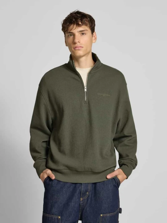 Zdjęcie produktu Bluza z kołnierzem o kroju relaxed fit z czystej bawełny Tommy Jeans Ciemnozielony