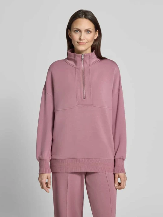 Zdjęcie produktu Bluza z kołnierzem troyer model 'molly' Varley Brudnoróżowy