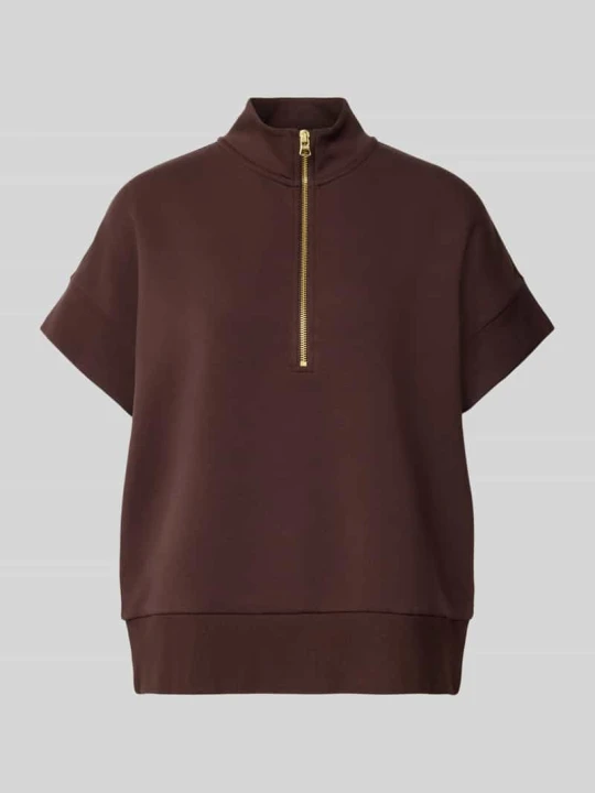 Zdjęcie produktu Bluza z kołnierzem zapinanym model 'Ritchie' Varley Ciemnobrązowy