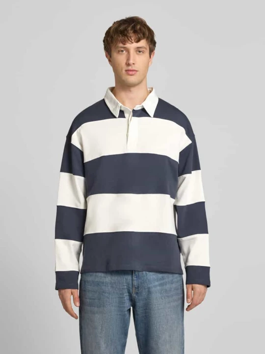 Zdjęcie produktu Bluza z kołnierzykiem polo model 'UPSTATE' Jack&Jones Granatowy