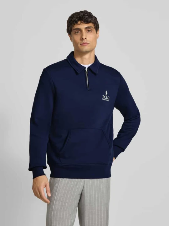 Zdjęcie produktu Bluza z kołnierzykiem polo Polo Ralph Lauren Granatowy