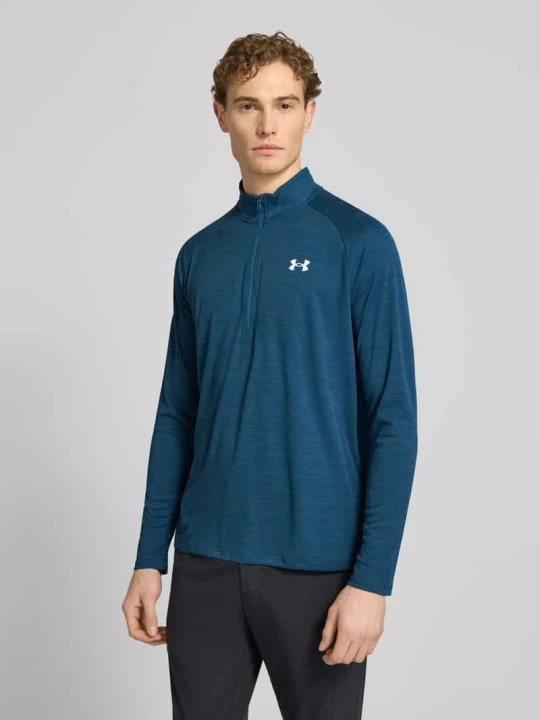 Zdjęcie produktu Bluza z krótkim zamkiem błyskawicznym i nadrukiem z logo Under Armour Niebieski