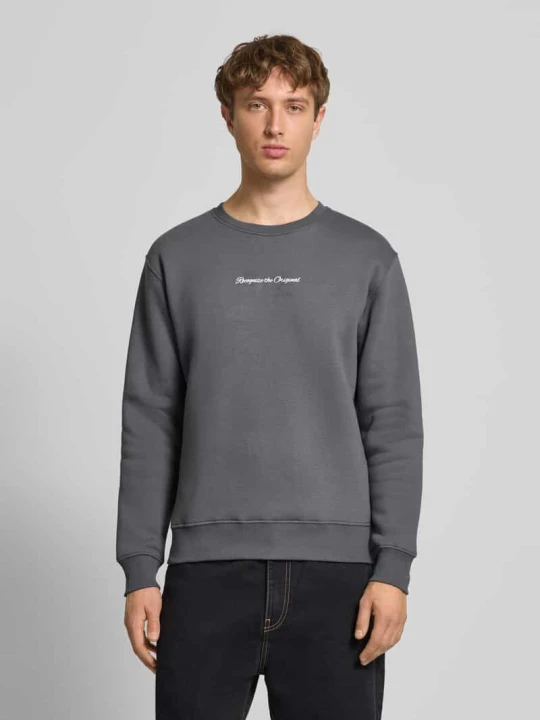 Zdjęcie produktu Bluza z logo i okrągłym dekoltem Alpha Industries Ciemnoszary