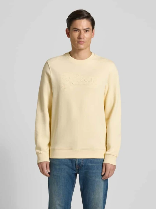 Zdjęcie produktu Bluza z logo i okrągłym dekoltem Guess Jasnożółty