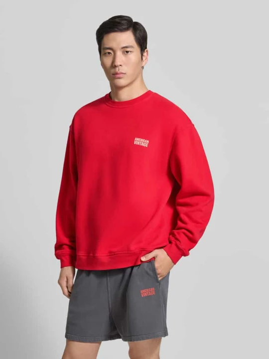 Zdjęcie produktu Bluza z logo model 'PLIZZY' American Vintage Czerwony