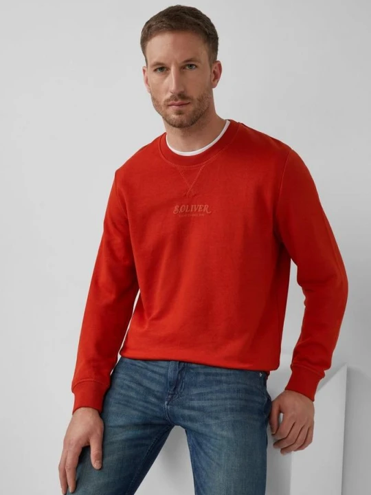 Zdjęcie produktu Bluza z logo s.Oliver czerwony