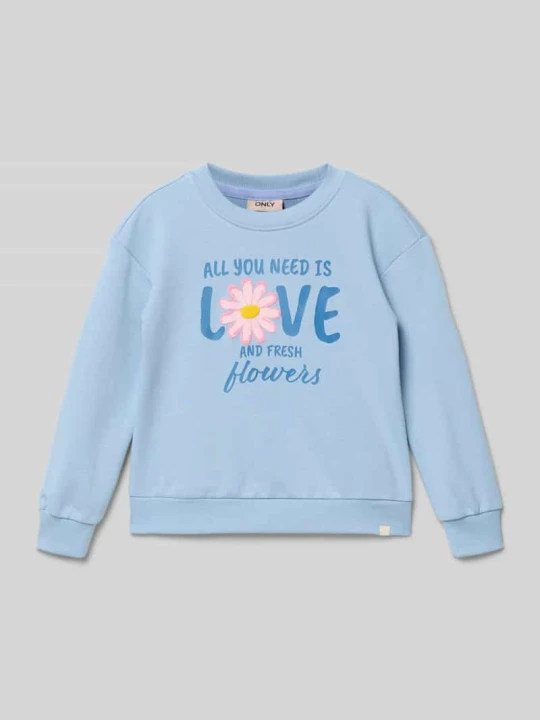 Zdjęcie produktu Bluza z mieszanki bawełny o kroju regular fit model 'GRUTHALINA' Only Błękitny