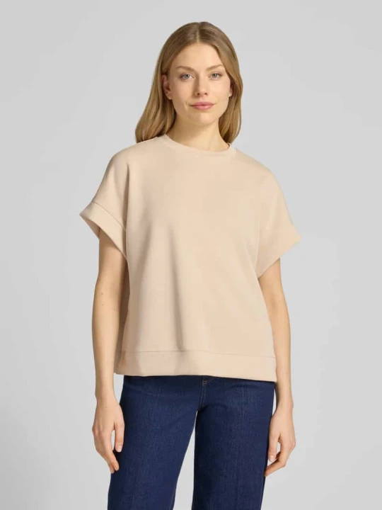 Zdjęcie produktu Bluza z mieszanki modalu z krótkie rękawy Rich & Royal Beżowy