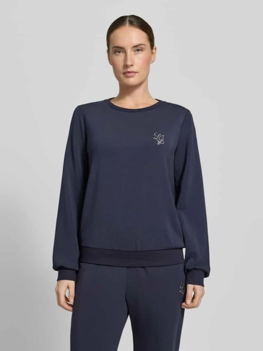 Zdjęcie produktu Bluza z mieszanki modalu z okrągłym dekoltem Liu Jo Granatowy
