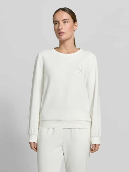 Zdjęcie produktu Bluza z mieszanki modalu z okrągłym dekoltem Liu Jo Złamany biały