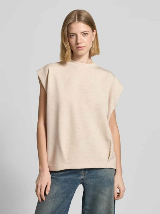 Zdjęcie produktu Bluza z mieszanki wiskozy z rękawami typu cap model 'Namara' MOS MOSH Beżowy