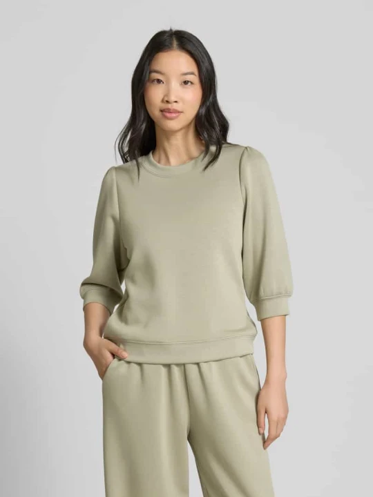 Zdjęcie produktu Bluza z mieszanki wiskozy z rękawem o dł. 3 / 4 model ‘Kadi’ MbyM Jasnozielony