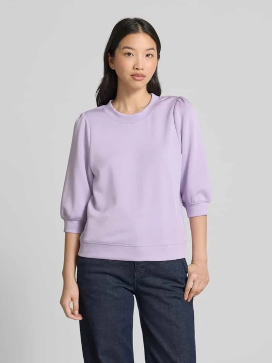 Zdjęcie produktu Bluza z mieszanki wiskozy z rękawem o dł. 3 / 4 model ‘Kadi’ MbyM Jasnofioletowy