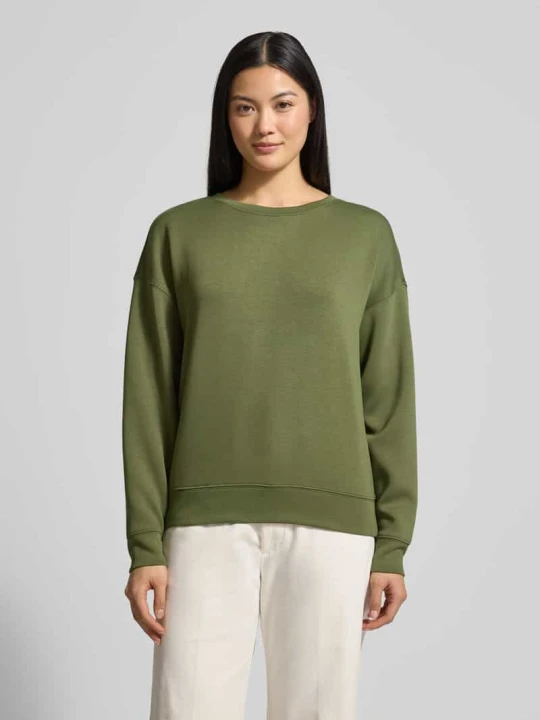 Zdjęcie produktu Bluza z Mieszanka wiskozy z Okrągły dekolt Model 'Ima' MSCH Copenhagen Oliwkowy