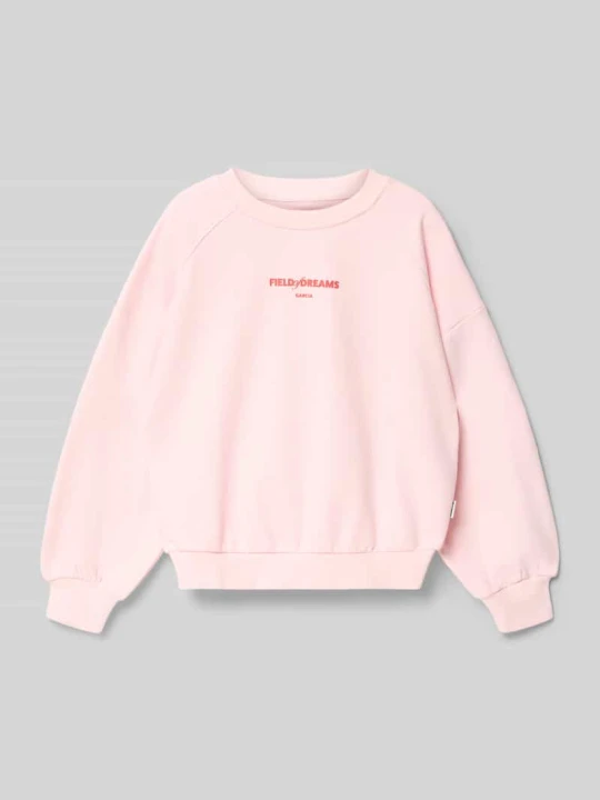 Zdjęcie produktu Bluza z nadrukiem logo, krój regular fit Garcia Jasnoróżowy