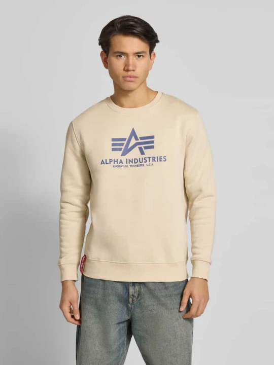 Zdjęcie produktu Bluza z nadrukiem z logo Alpha Industries Złamany biały