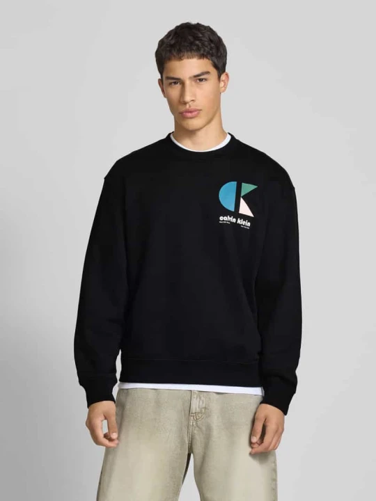 Zdjęcie produktu Bluza z nadrukiem z logo Calvin Klein Jeans Czarny