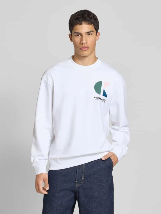Zdjęcie produktu Bluza z nadrukiem z logo Calvin Klein Jeans Biały