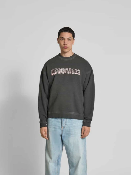 Zdjęcie produktu Bluza z nadrukiem z logo Dsquared2 Antracytowy