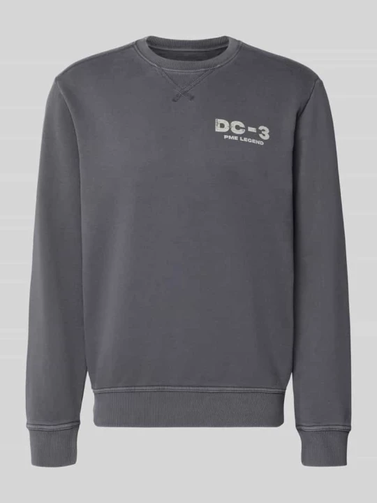 Zdjęcie produktu Bluza z nadrukiem z logo i okrągłym dekoltem PME Legend Antracytowy