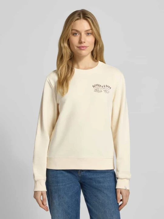 Zdjęcie produktu Bluza z nadrukiem z logo i okrągłym dekoltem Scotch & Soda Beżowy