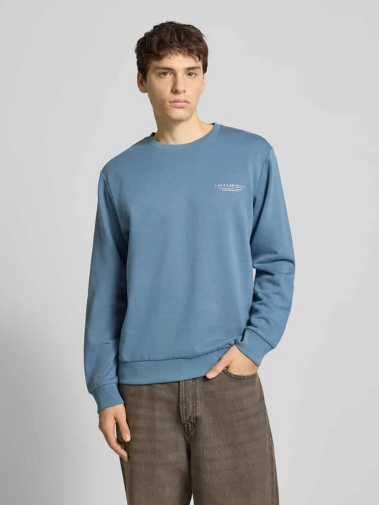 Zdjęcie produktu Bluza z nadrukiem z logo Jack&Jones Jeansowy niebieski