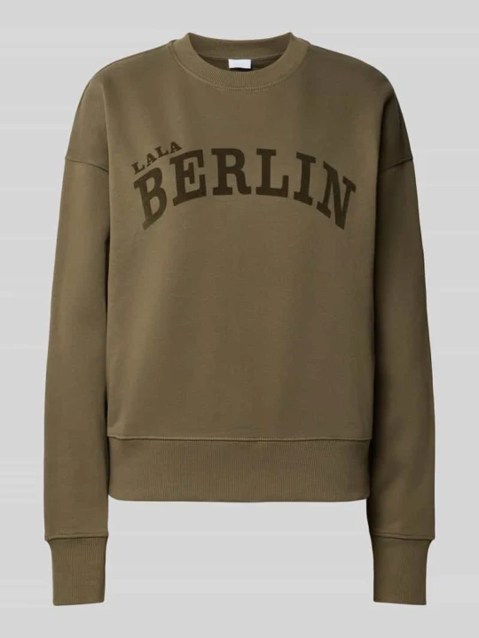 Zdjęcie produktu Bluza z nadrukiem z logo lala Berlin Ciemnobrązowy