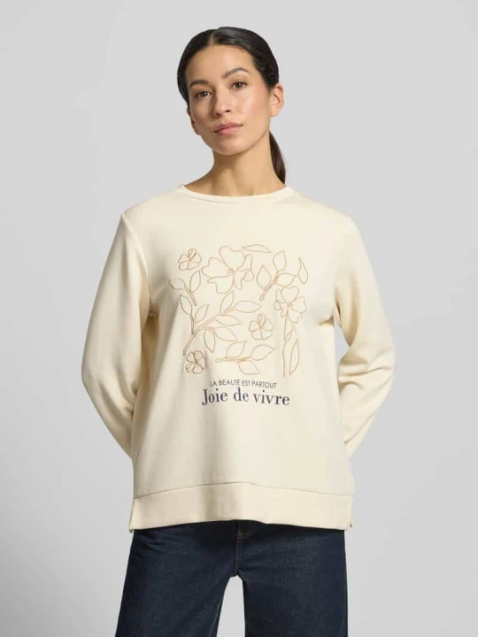 Zdjęcie produktu Bluza z nadrukiem z logo Model „BANU” Soyaconcept Écru