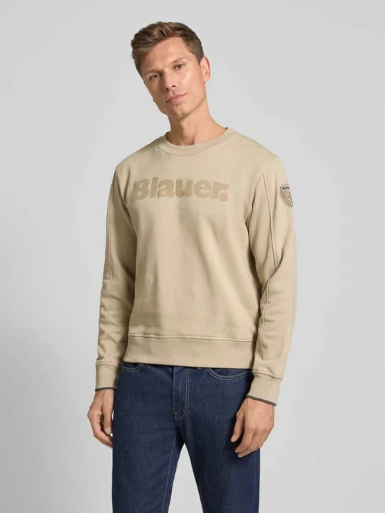 Zdjęcie produktu Bluza z nadrukiem z logo model ‘Crosby’ Blauer Usa Beżowy