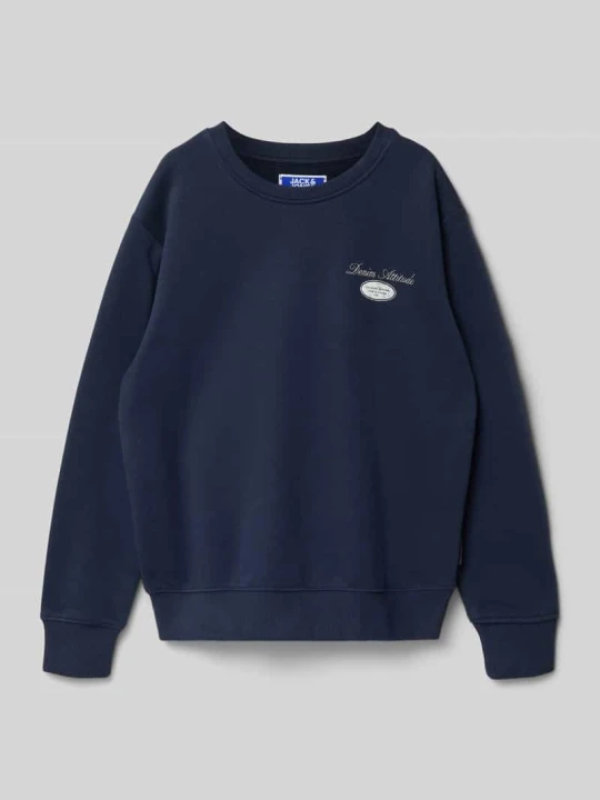 Zdjęcie produktu Bluza z nadrukiem z logo model 'DOVER' Jack&Jones Granatowy