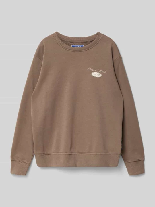 Zdjęcie produktu Bluza z nadrukiem z logo model 'DOVER' Jack&Jones Jasnobrązowy