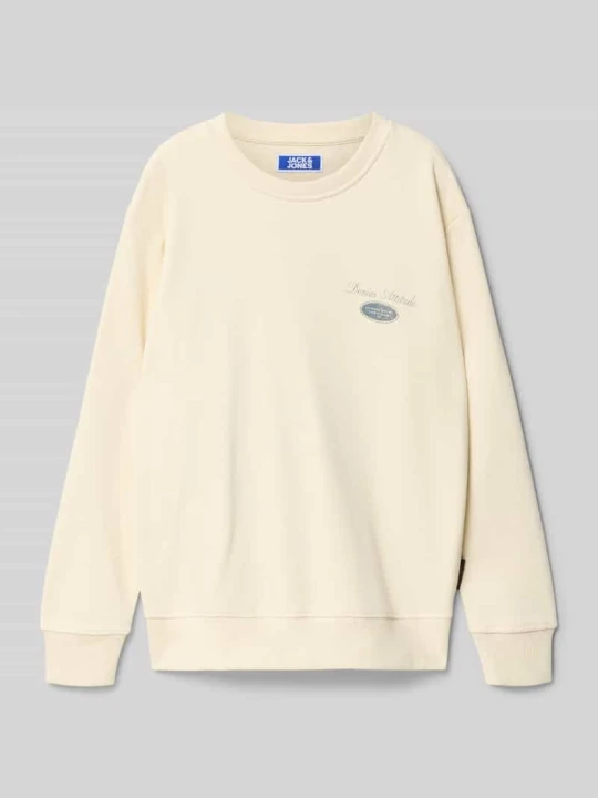Zdjęcie produktu Bluza z nadrukiem z logo model 'DOVER' Jack&Jones Złamany biały